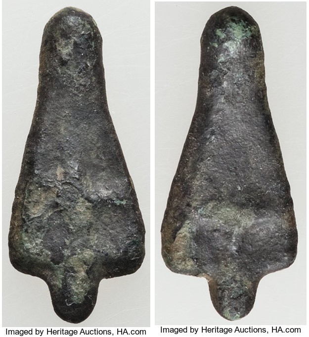 TAURIC CHERSONESUS. Karkinitis. Ca. 470-460 BC. AE (19mm, 1.09 gm). VF. Bilobate...