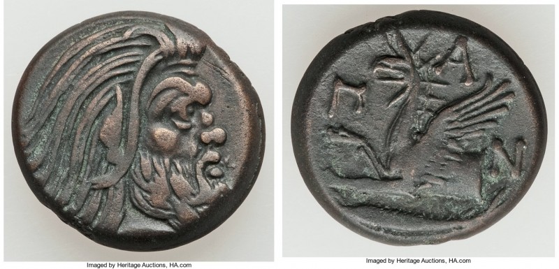 CIMMERIAN BOSPORUS. Panticapaeum. 4th century BC. AE (21mm, 7.96 gm, 11h). VF. H...
