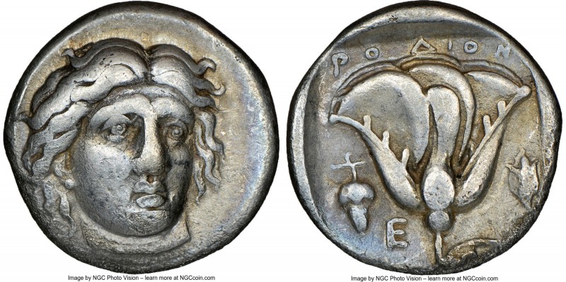 CARIAN ISLANDS. Rhodes. Ca. 340-305 BC. AR didrachm (19mm, 12h). NGC Choice Fine...