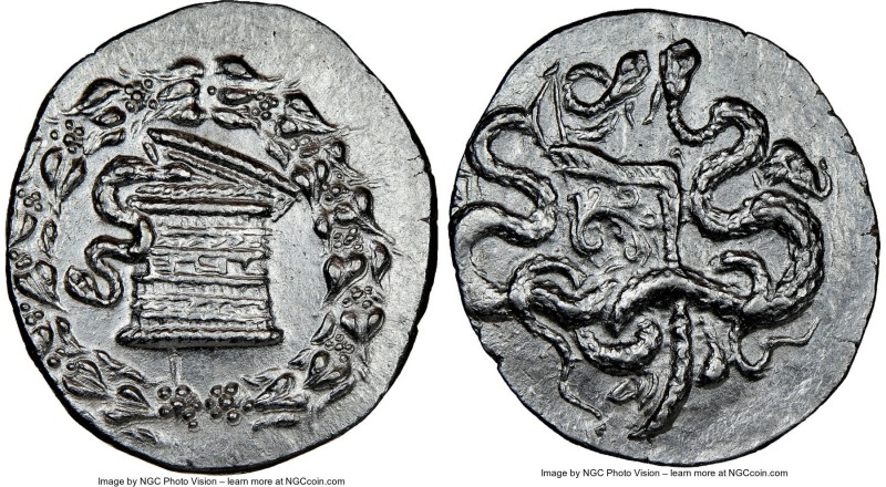PHRYGIA. Apameia. Ca. 166-133 BC. AR cistophorus (29mm, 12.70 gm, 1h). NGC MS 4/...
