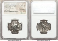 PTOLEMAIC EGYPT. Ptolemy II Philadelphus (285/4-246 BC). AR stater or tetradrachm (27mm, 13.98 gm, 11h). NGC VF 4/5 - 3/5, countermarks, graffito. Ale...