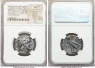 PTOLEMAIC EGYPT. Cleopatra III and Ptolemy IX Soter II (116/5-107 BC). AR stater or tetradrachm (26mm, 14.01 gm, 11h). NGC Choice VF 5/5 - 3/5. Alexan...