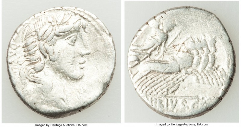 C. Vibius C. f. Pansa (ca. 90 BC). AR denarius (19mm, 3.47 gm, 5h). Choice Fine....