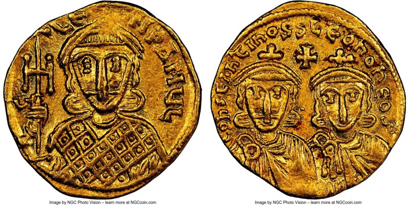 Constantine V Copronymus (AD 750-775), with Leo IV. AV solidus (21mm, 4.41 gm, 5...