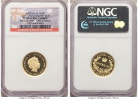 Elizabeth II gold Proof 25 Dollars 2005 PR70 Ultra Cameo NGC, KM868. Mintage: 7,500. One year type issued for the 150th anniversary of the Sovereign a...