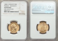 Prussia. Wilhelm II gold 20 Mark 1888-A AU Details (Obverse Scratched) NGC, Berlin mint, KM516. Two year type. 

HID09801242017

© 2020 Heritage Aucti...