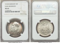 Saxe-Meiningen. Georg II 3 Mark 1913-D MS64 NGC, Munich mint, KM203. Red & blue peripheral toning. 

HID09801242017

© 2020 Heritage Auctions | All Ri...
