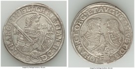 Saxony. Christian II, Johann Georg I & August Taler 1611-HR XF, Dresden mint, KM24, Dav-7566. 40.3mm. 29.07gm.

HID09801242017

© 2020 Heritage Auctio...