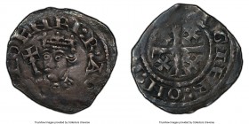 Henry II (1154-1189) Penny ND (1165-1168) XF40 PCGS, Uncertain mint (likely Bristol or Canterbury), Rogier as moneyer, Cross and Crosslets (Teaby) typ...