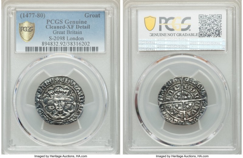 Edward IV (2nd Reign, 1471-1483) Groat ND (1477-1480) XF Details (Cleaned) PCGS,...