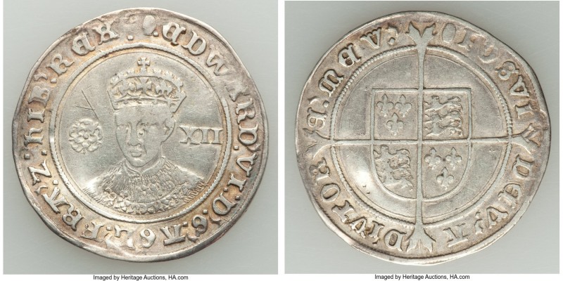 Edward VI (1547-1553) Shilling ND (1551-1553) VF (Cleaned, Graffiti), Tower mint...