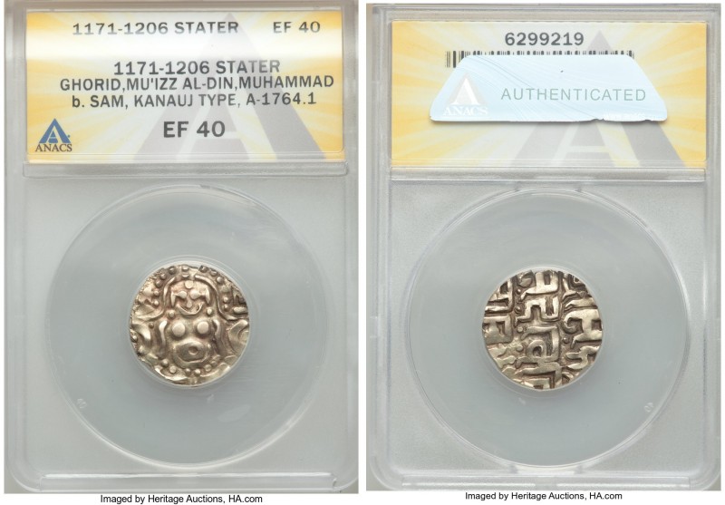 Ghorid. Mu'izz al-Din Muhammad b. Sam (AH 567-602 / AD 1171-1206) gold Stater ND...