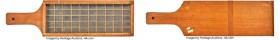 2 Bu bamboo Counting Board ND (c. 19th Century), 355x100mm. With spaces for 50 coins. An intriguing piece of exonumia and pre-Meiji Japanese monetary ...