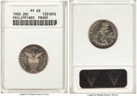 USA Administration 3-Piece Lot of Certified 1903 20 Centavos ANACS, 1) 20 Centavos - PR63 2) 20 Centavos - PR62 3) 20 Centavos - PR62 KM166. Sold as i...