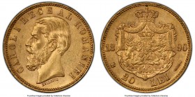 Carol I gold 20 Lei 1890-B MS62 PCGS, Bucharest mint, KM20.

HID09801242017

© 2020 Heritage Auctions | All Rights Reserved