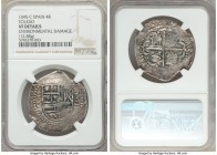 Philip II Cob 4 Reales 1595 To-C VF Details (Environmental Damage) NGC, Toledo mint, Cay-3870. 12.88gm. 

HID09801242017

© 2020 Heritage Auctions | A...