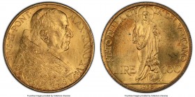 Pius XI gold 100 Lire Anno XV (1936) MS65 PCGS, KM110. Mintage: 8,239. Two year type. AGW 0.1502 oz. 

HID09801242017

© 2020 Heritage Auctions | All ...