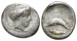 Calabria. Tarentum 380-325 BC. Litra AR