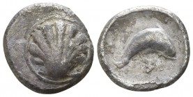 Calabria. Tarentum 325-280 BC. Litra AR