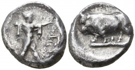 Lucania. Poseidonia 410-350 BC. Nomos AR