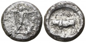 Lucania. Poseidonia 410-350 BC. Stater AR