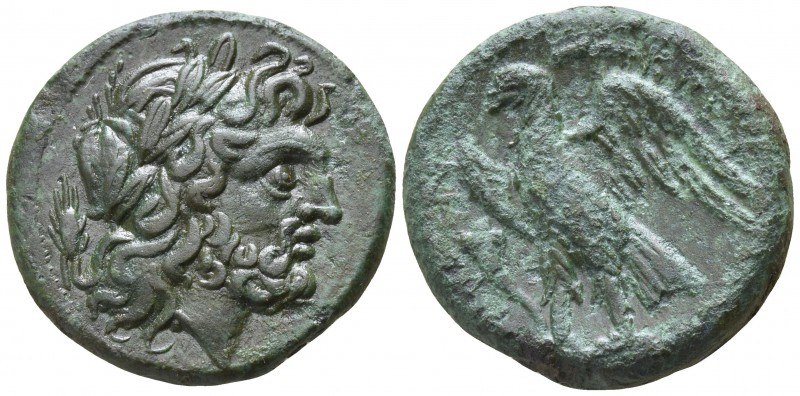 Bruttium. The Brettii 216-214 BC.
Bronze Æ

21mm., 7,36g.

 Laureate head o...