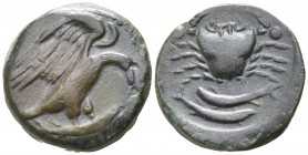 Sicily. Akragas 425-406 BC. Hexas AE