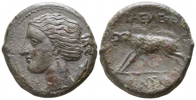 Sicily. Akragas. Phintias. Tyrant 287-279 BC.
Bronze Æ

20mm., 6,64g.

Head...