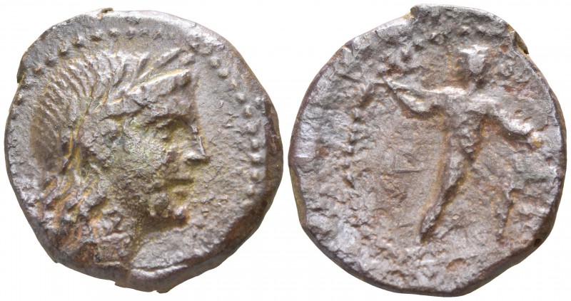 Sicily. Akragas 279-212 BC.
Bronze Æ

25mm., 11,93g.

Laureate head of Apol...