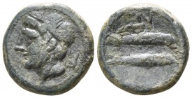 Sicily. Leontinoi 212-200 BC. Bronze Æ