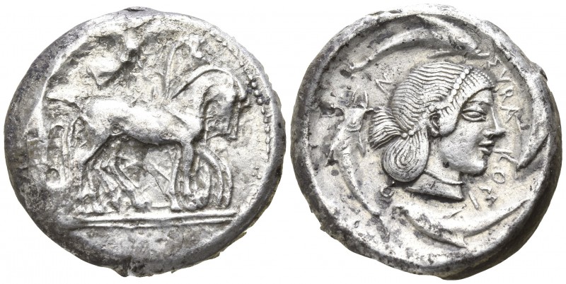 Sicily. Syracuse. Deinomenid Tyranny 485-466 BC.
Tetradrachm AR

23mm., 17,03...