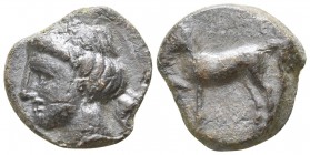 Sicily. Unknown city 400-300 BC. Bronze Æ