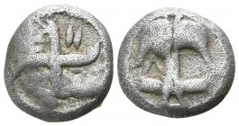 Thrace. Apollonia Pontika circa 450-400 BC. Hemiobol AR
