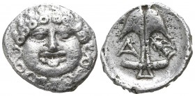 Thrace. Apollonia Pontika 450-400 BC. Drachm AR
