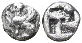 Islands off Thrace. Samothrace 500-475 BC. Trihemiobol AR