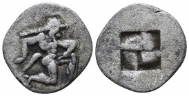 Islands off Thrace. Thasos 500-480 BC. Diobol AR