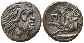 The Tauric Chersonese. Pantikapaion circa 310-300 BC. Bronze Æ
