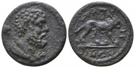 Lydia. Thyateira  .  AD 200-300. Bronze Æ