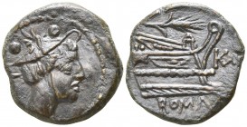 Anonym 211-208 BC. Sicilian mint. Sextans AE