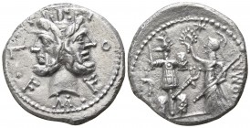 M. Furius L. f. Philus 120 BC. Rome. Denar AR