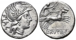 L. Rutilius Flaccus 77 BC. Rome. Denar AR