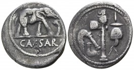 Julius Caesar 49-48 BC. Military mint travelling with Caesar. Denar AR