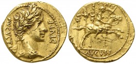 Augustus 27-14 BC. Lugdunum. Aureus AV