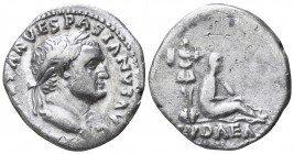 Vespasian AD 69-79. Rome. Denar AR