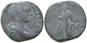 Caracalla AD 211-217. Rome. Sestertius Æ