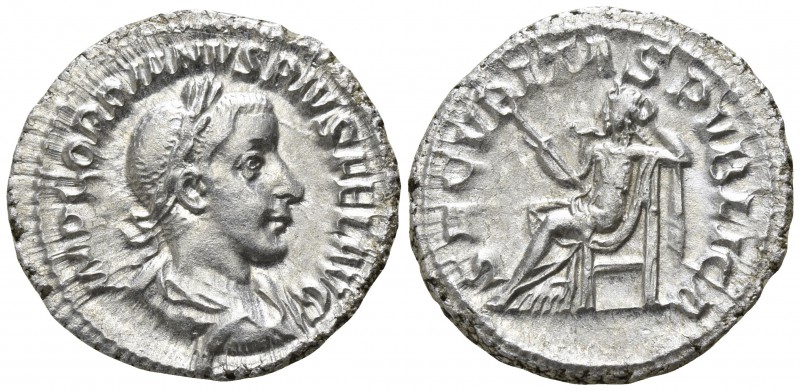 Gordian III. AD 238-244. Rome
Denar AR

20mm., 3,24g.

IMP GORDIANVS PIVS F...