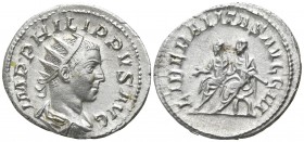 Philip II AD 247-249. Rome. Antoninian AR