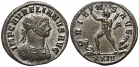 Aurelian AD 270-275. Siscia. Antoninian AR
