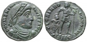 Valentinian I AD 364-375. Siscia. Follis Æ
