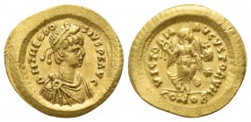 Theodosius II.  AD 402-450. Constantinople. Tremisses AV